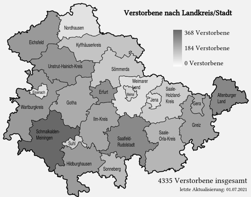 Verstorbene in Thüringen