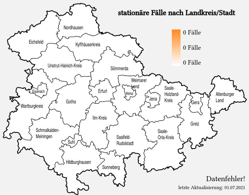 Stationäre Fälle in Thüringen